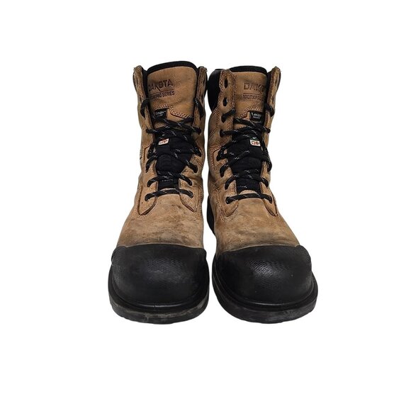 DAKOTA Men's 8" Steel Toe Steel Plate Quad Comfort Work Boots 8522 Wheat 10.5W - Picture 6 of 7